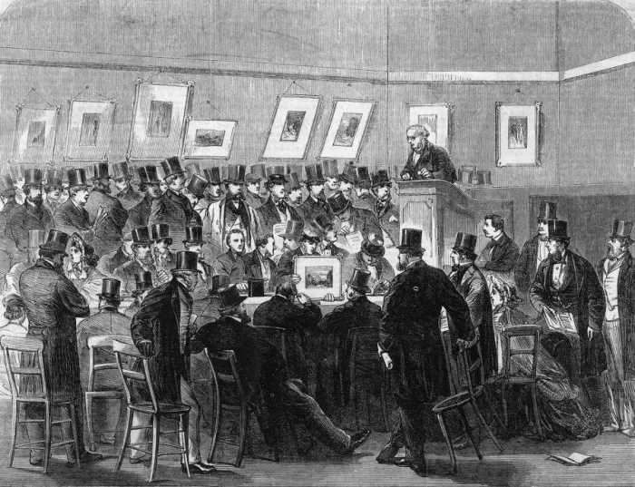Framed Print : CHRISTIES SALE 1863 Framed Print : CHRISTIES SALE 1863