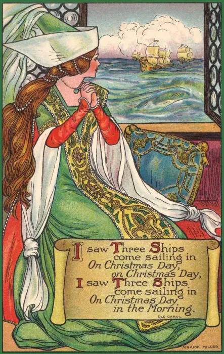 Framed Print : Christmas. I Saw Three Ships Come Sailing In Framed Print : Christmas. I Saw Three Ships Come Sailing In