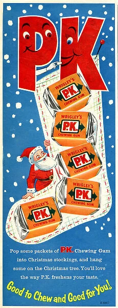 Christmas advertisement, Wrigleys PK Chewing Gum