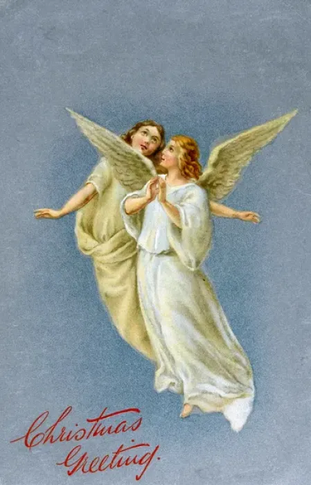 Framed Print : Two Christmas Angels Framed Print : Two Christmas Angels