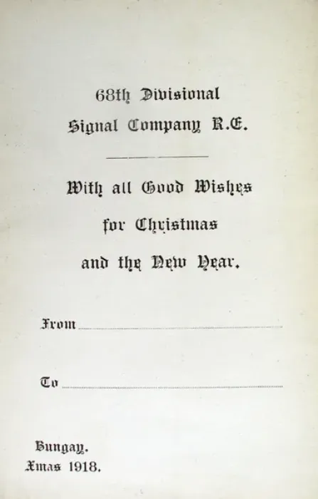 Framed Print : Christmas Card 68th Divisional Signal Company Framed Print : Christmas Card 68th Divisional Signal Company