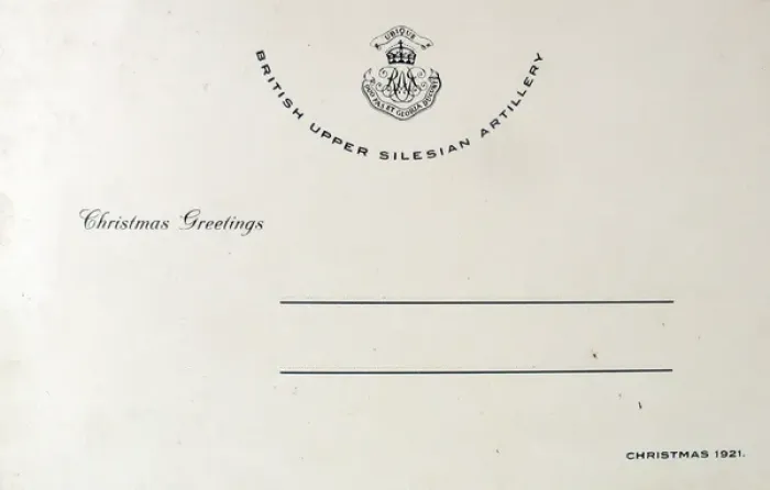 Framed Print : Christmas Card from the British Upper Silesian Artillery Framed Print : Christmas Card from the British Upper Silesian Artillery