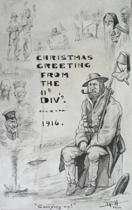 Framed Print : Christmas Card from the British Upper Silesian Artillery Framed Print : Christmas Card from the British Upper Silesian Artillery