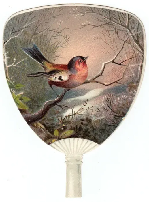 Framed Print : Christmas card in the form of a fan Framed Print : Christmas card in the form of a fan
