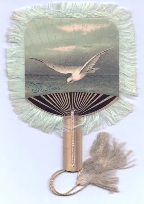Framed Print : Christmas card in the form of a fan Framed Print : Christmas card in the form of a fan