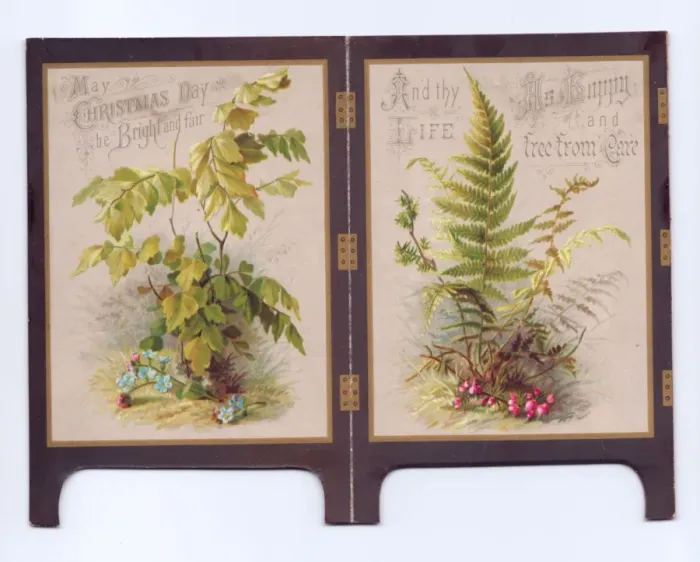Framed Print : Christmas card in the form of a folding screen Framed Print : Christmas card in the form of a folding screen