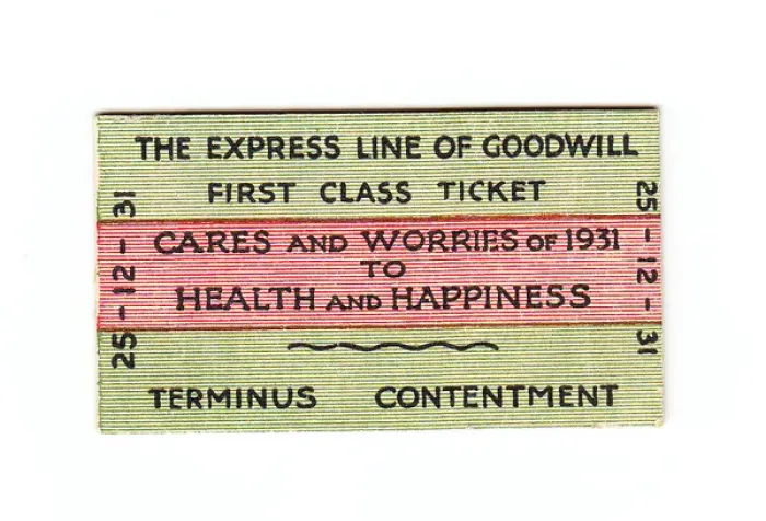 Framed Print : Christmas card in the form of a railway ticket Framed Print : Christmas card in the form of a railway ticket