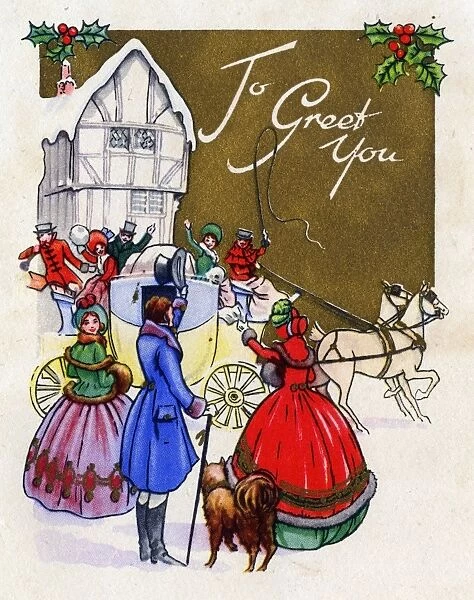 Christmas card, To Greet You