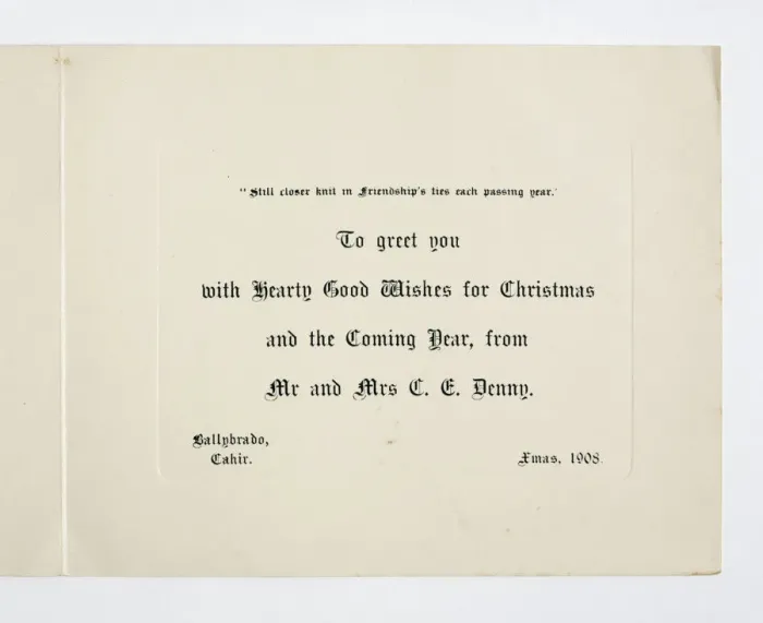 Framed Print : Christmas card, inside Framed Print : Christmas card, inside