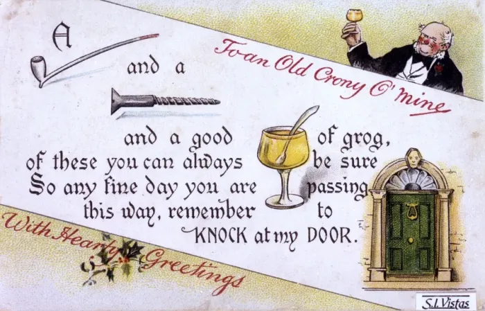 Framed Print : Christmas card to an Old Crony Framed Print : Christmas card to an Old Crony