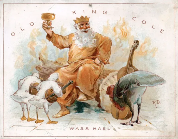 Framed Print : Christmas card, Old King Cole Framed Print : Christmas card, Old King Cole
