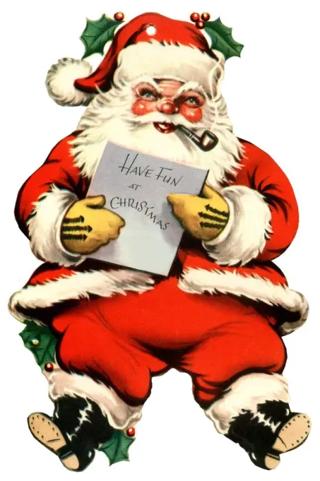 Framed Print : Christmas Card or Present Tag, Santa Claus Framed Print : Christmas Card or Present Tag, Santa Claus