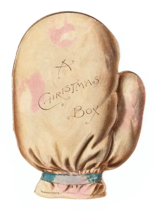 Framed Print : Christmas card in the shape of a boxing glove Framed Print : Christmas card in the shape of a boxing glove