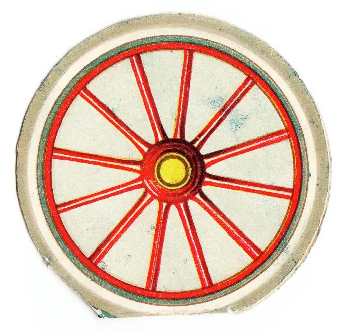 Framed Print : Christmas card in the shape of a car wheel Framed Print : Christmas card in the shape of a car wheel