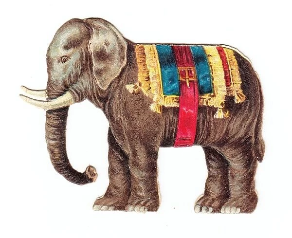 Christmas card in the shape of an elephant