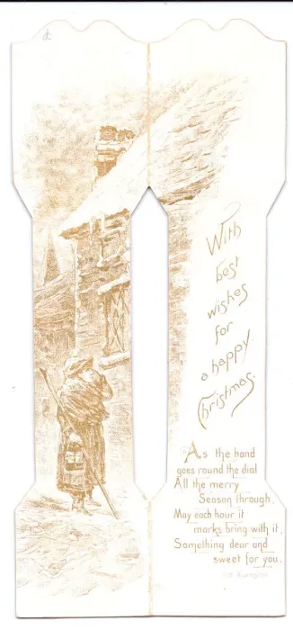 Framed Print : Christmas card in the shape of a grandfather clock Framed Print : Christmas card in the shape of a grandfather clock
