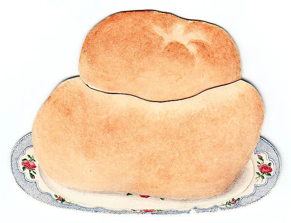 Christmas card in the shape of a loaf of bread