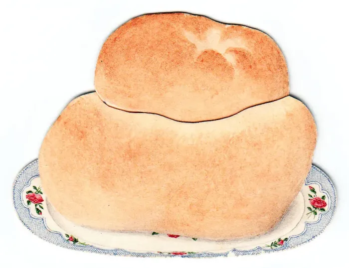 Framed Print : Christmas card in the shape of a loaf of bread Framed Print : Christmas card in the shape of a loaf of bread