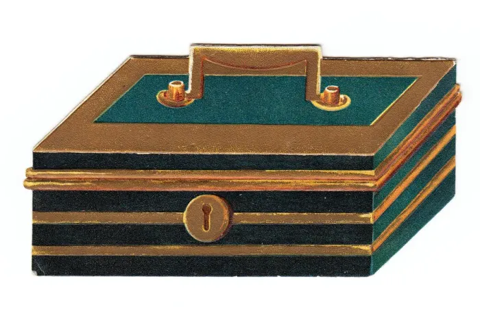 Framed Print : Christmas card in the shape of a money box Framed Print : Christmas card in the shape of a money box