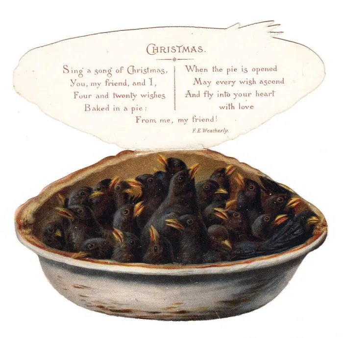 Framed Print : Christmas card in the shape of a pie Framed Print : Christmas card in the shape of a pie