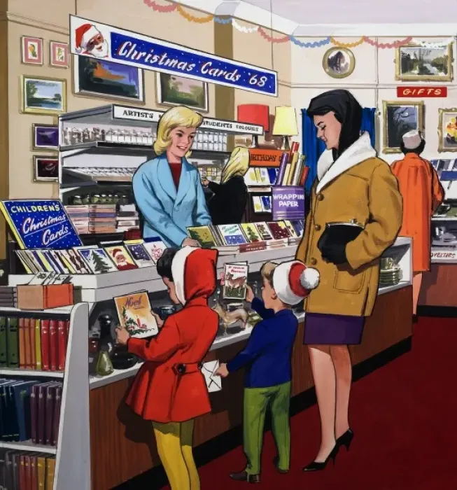 Framed Print : Christmas Card shop Framed Print : Christmas Card shop