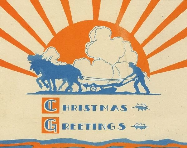 Christmas card, WW2 Home Front