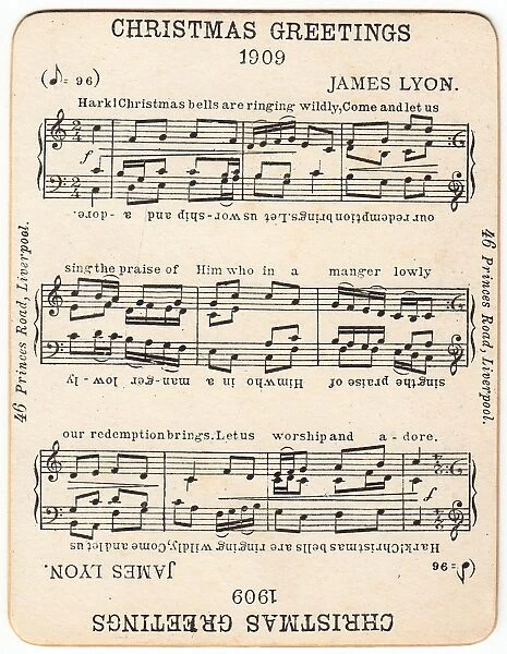 Christmas carol music by James Lyon