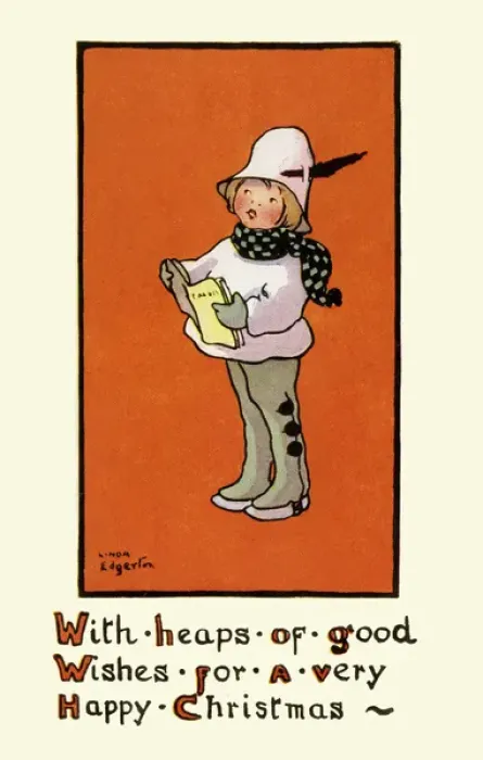 Framed Print : Christmas caroller Framed Print : Christmas caroller