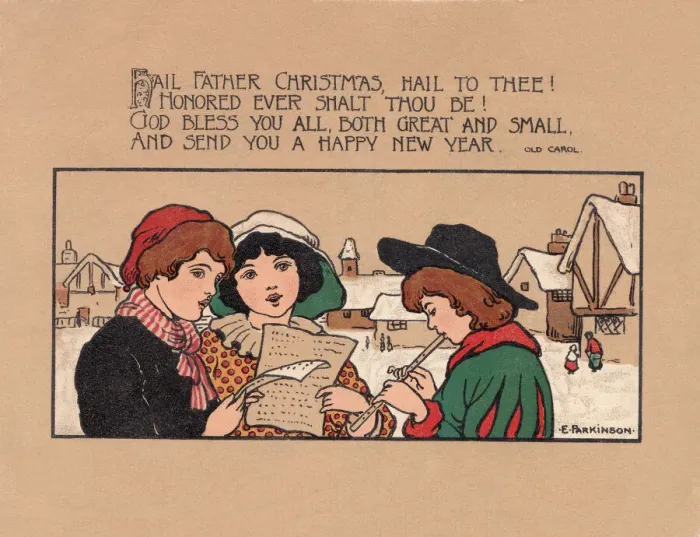 Framed Print : Christmas carollers Framed Print : Christmas carollers