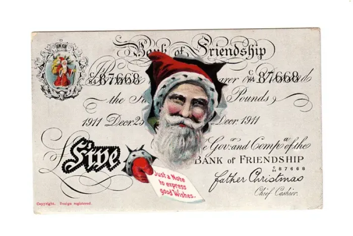 Framed Print : Christmas cheque from the Bank of Friendship Framed Print : Christmas cheque from the Bank of Friendship
