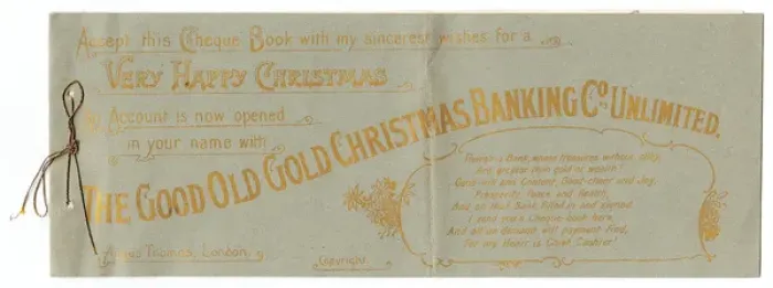 Framed Print : Christmas cheque book greetings Framed Print : Christmas cheque book greetings