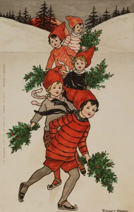 Framed Print : Christmas children by Florence Hardy Framed Print : Christmas children by Florence Hardy