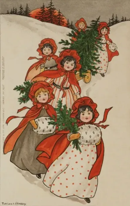 Framed Print : Christmas children by Florence Hardy Framed Print : Christmas children by Florence Hardy