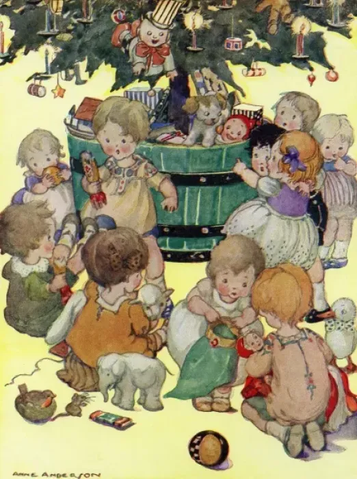 Framed Print : Christmas. Children playing Framed Print : Christmas. Children playing