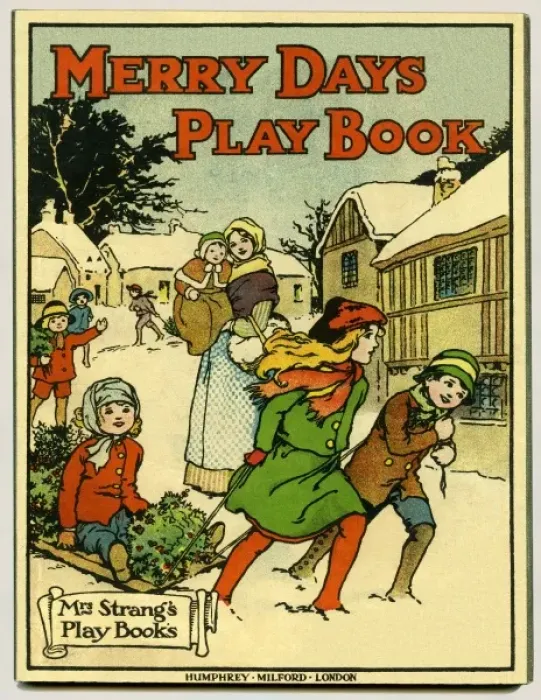 Framed Print : Christmas. Children pulling a sled Framed Print : Christmas. Children pulling a sled