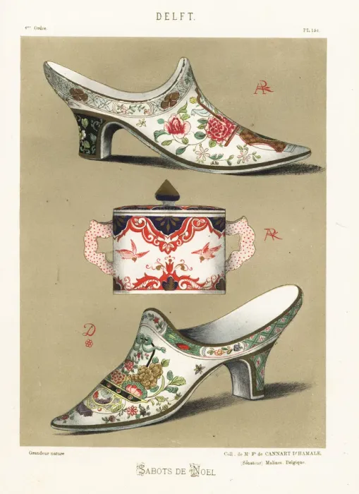 Framed Print : Christmas clogs or sabots de Noel from Delft Framed Print : Christmas clogs or sabots de Noel from Delft