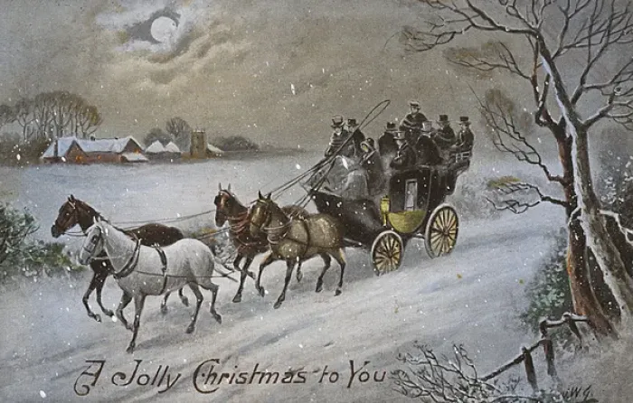 Framed Print : Christmas Coach Framed Print : Christmas Coach