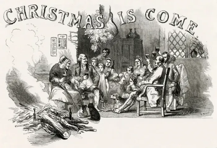 Framed Print : Christmas is Come 1850 Framed Print : Christmas is Come 1850