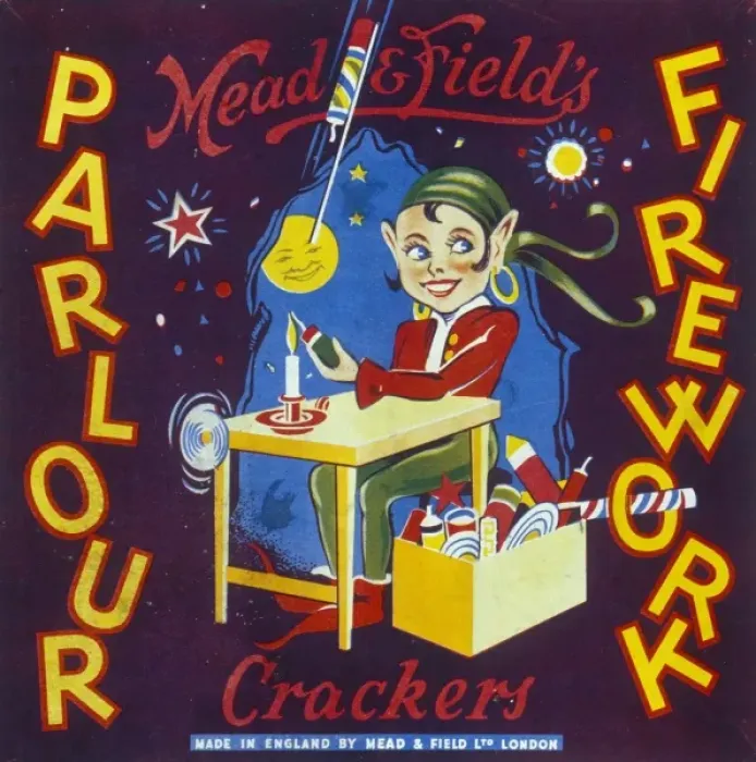 Framed Print : Christmas cracker box label Framed Print : Christmas cracker box label