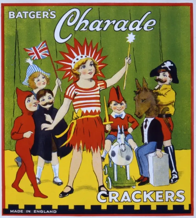 Framed Print : Christmas cracker box label Framed Print : Christmas cracker box label