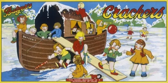 Framed Print : Christmas Cracker box label Framed Print : Christmas Cracker box label