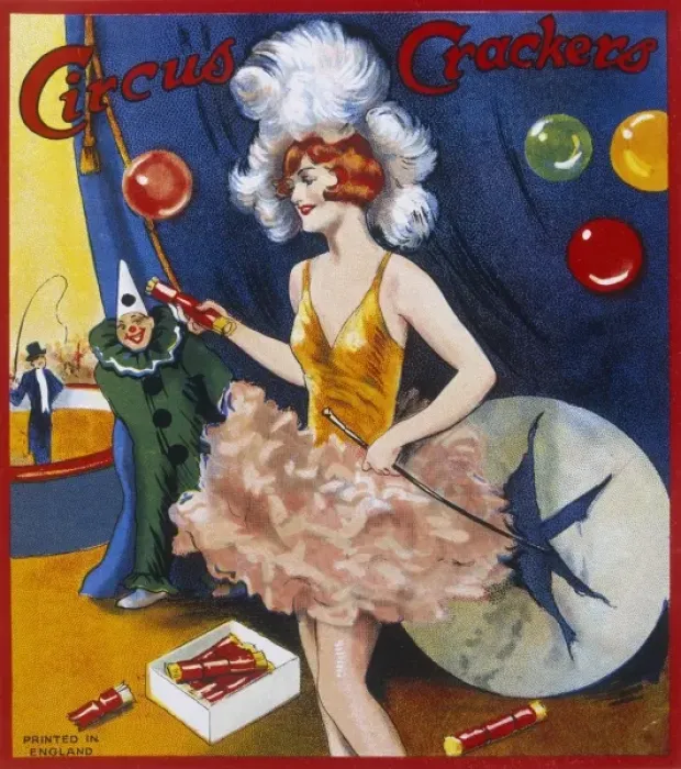 Framed Print : Christmas cracker box label Framed Print : Christmas cracker box label