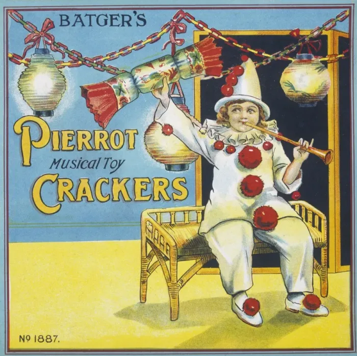Framed Print : Christmas cracker box label