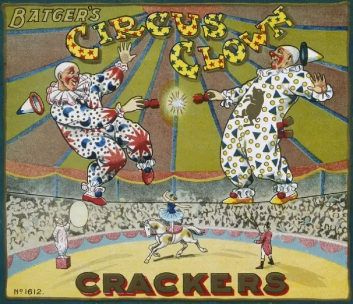 Framed Print : Christmas cracker box label Framed Print : Christmas cracker box label