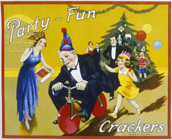 Framed Print : Christmas Cracker box label Framed Print : Christmas Cracker box label