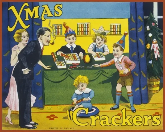 Framed Print : Christmas Cracker box label Framed Print : Christmas Cracker box label