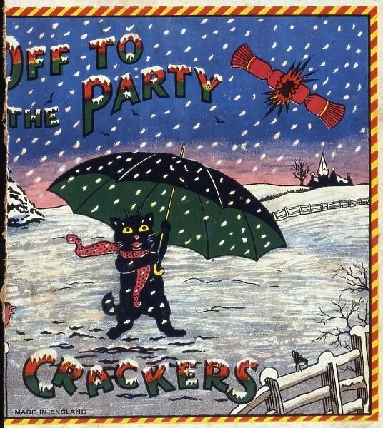 Christmas crackers box label