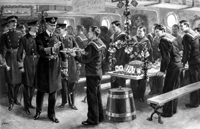 Framed Print : Christmas day on board a ship in the North Sea Framed Print : Christmas day on board a ship in the North Sea
