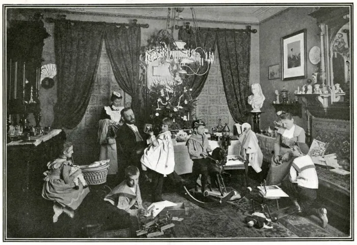 Framed Print : Christmas day in Germany 1903 Framed Print : Christmas day in Germany 1903