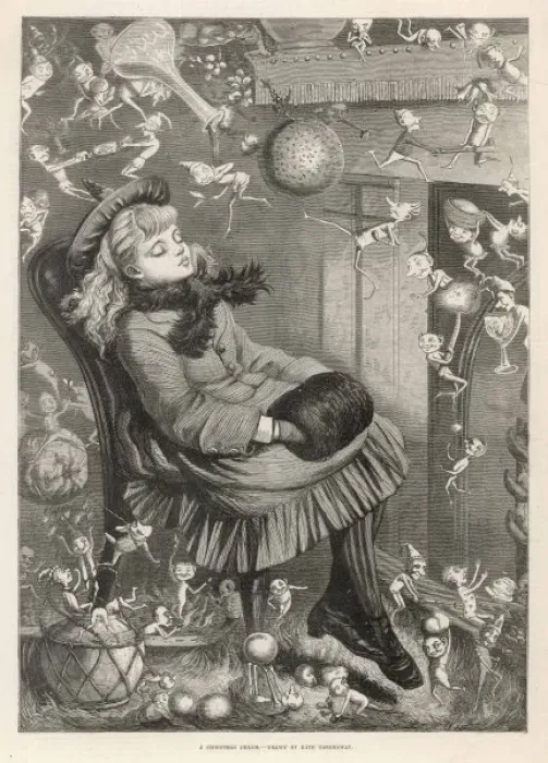 Framed Print : Christmas Dream 1874 Framed Print : Christmas Dream 1874